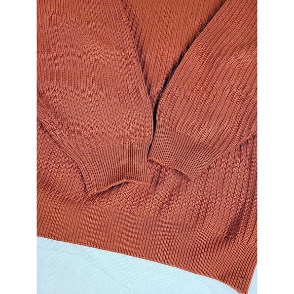 Maselli Mens XL Sweater Pullover Orange Wool Blend Knit Casual Austria Logo EUC - Picture 6 of 15